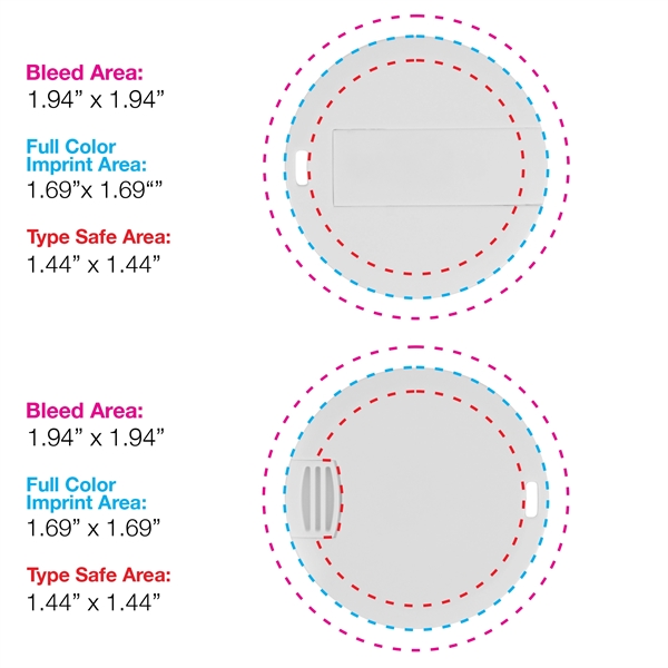 USB round flash drive. Dimensions: 1.73" x 1.73" x 0.12"... from ASI 62124 iClick, Inc. / iClick®