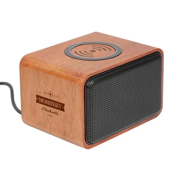 Wooden Bluetooth speaker with wireless charging pad.... from ASI 66887 PCNA / Leeds