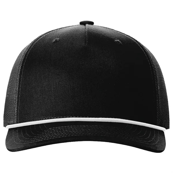 Richardson 112FPR snapback five-panel cotton and polyester trucker cap with leatherette... from ASI 74601 Calico