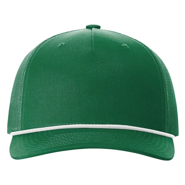 Richardson 112FPR snapback five-panel cotton and polyester trucker cap with leatherette... from ASI 74601 Calico