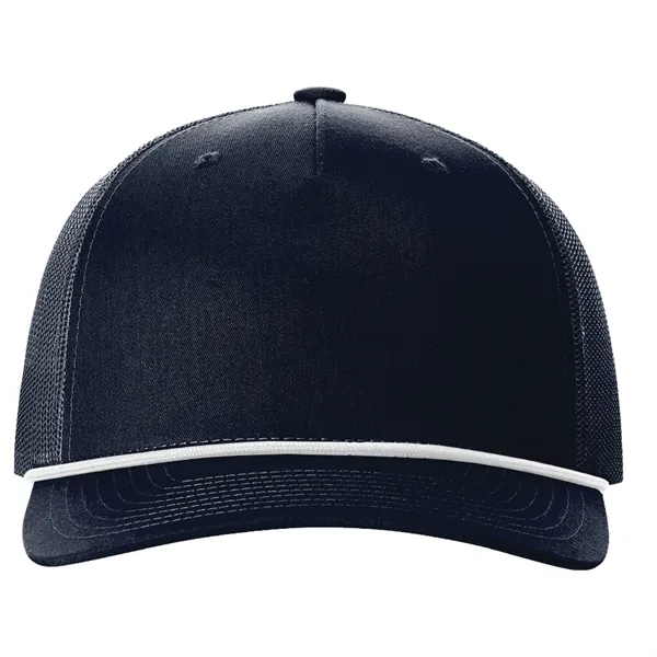 Richardson 112FPR snapback five-panel cotton and polyester trucker cap with leatherette... from ASI 74601 Calico