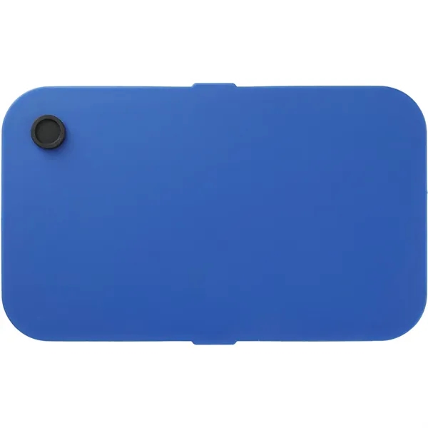 Recycled plastic Bento box with fork, spoon, removeable divider and black... from ASI 66887 PCNA / Bullet