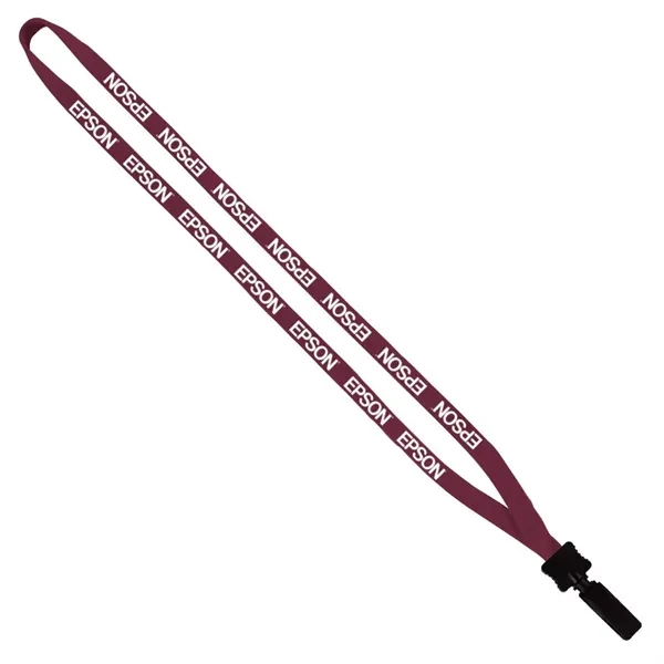 1/2" x 16" cotton lanyard with plastic clamshell, O-ring and bulldog... from ASI 88060 Snugz/USA Inc / SnugZ USA®