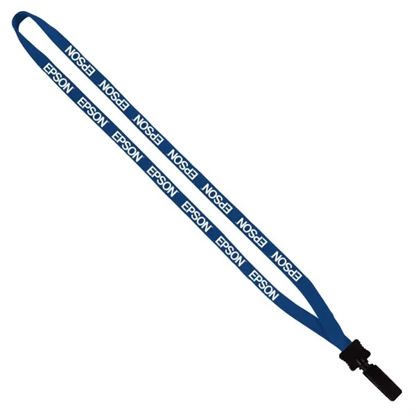 1/2" x 16" cotton lanyard with plastic clamshell, O-ring and bulldog... from ASI 88060 Snugz/USA Inc / SnugZ USA®