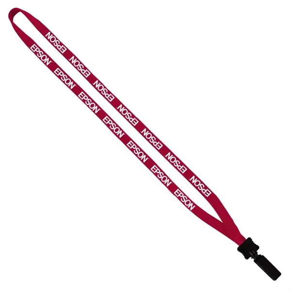 1/2" x 16" cotton lanyard with plastic clamshell, O-ring and bulldog... from ASI 88060 Snugz/USA Inc / SnugZ USA®