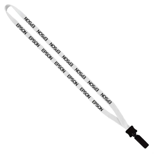 1/2" x 16" cotton lanyard with plastic clamshell, O-ring and bulldog... from ASI 88060 Snugz/USA Inc / SnugZ USA®