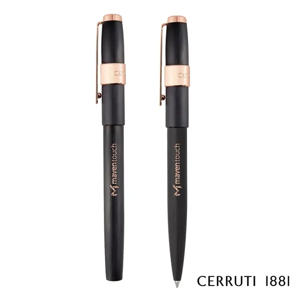 Cerruti 1881® Block Brushed Ballpoint Pen & Rollerball Pen Gift Set... from ASI 84592 St Regis Group