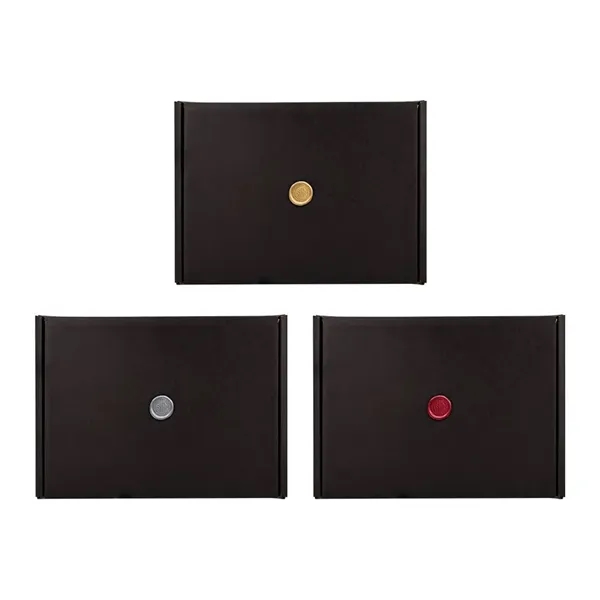 Black gift box with wax stamp decoration.... from ASI 88060 Snugz/USA Inc