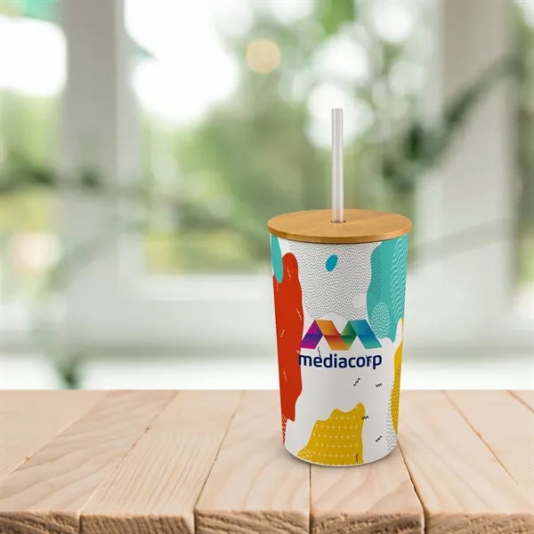 Full Color Bamboo Top Tumbler... from ASI 30208 A P Specialties / AP Specialties