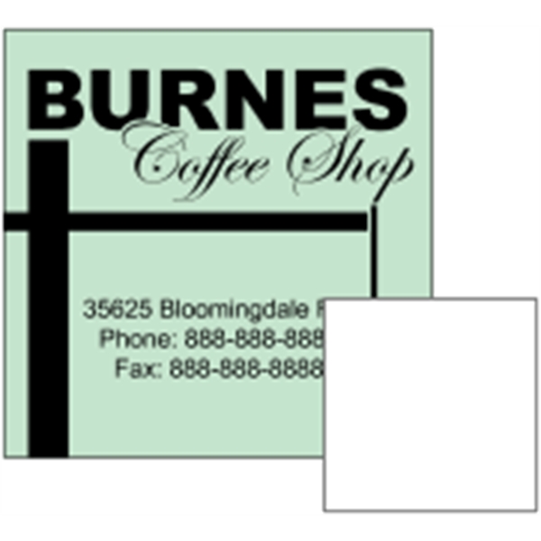 2" square shaped magnet with 4 color process graphics.... from ASI 89910 Stouse, LLC