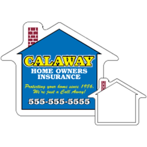 2.5" x 2" house shaped magnet with 4CP customization.... from ASI 89910 Stouse, LLC