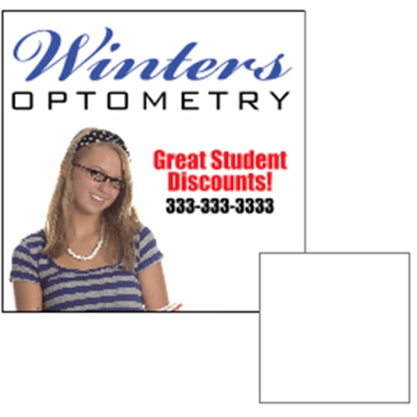 2.5" square shaped magnet with 4 color process graphics.... from ASI 89910 Stouse, LLC
