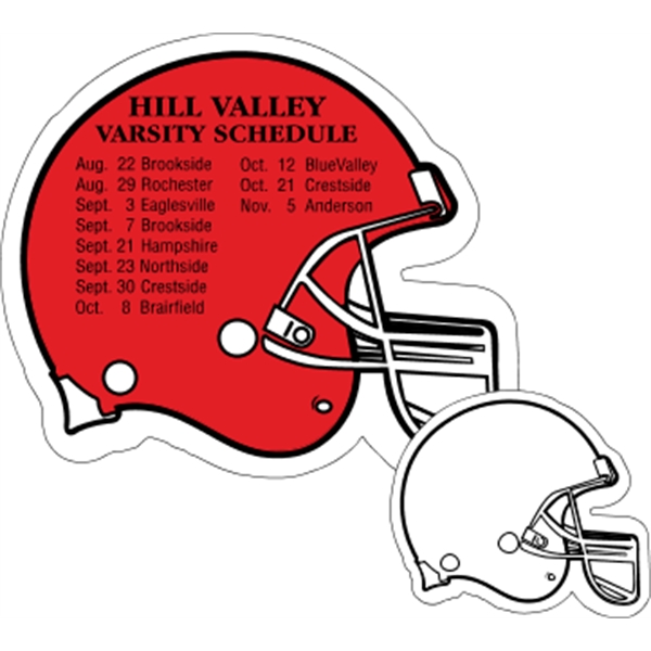 4" x 3.5" football helmet shaped magnet with 4CP customization.... from ASI 89910 Stouse, LLC