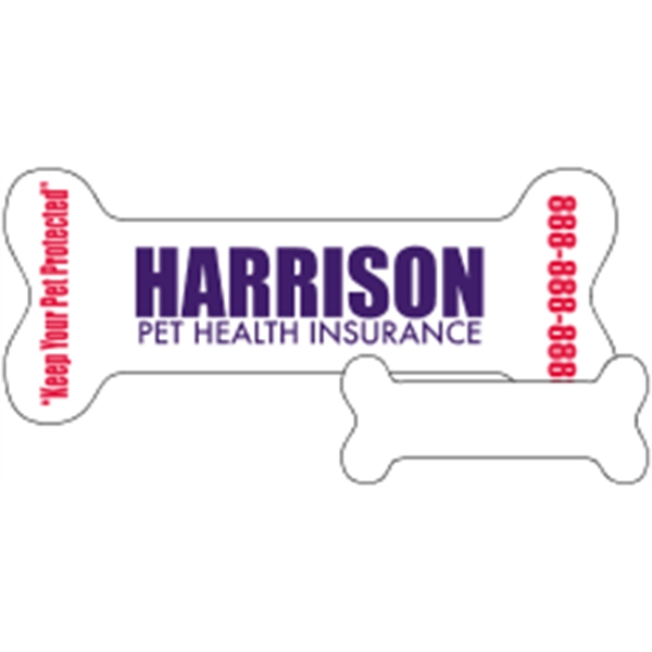 3" x 1.25" dog bone shaped magnet with 4CP customization.... from ASI 89910 Stouse, LLC