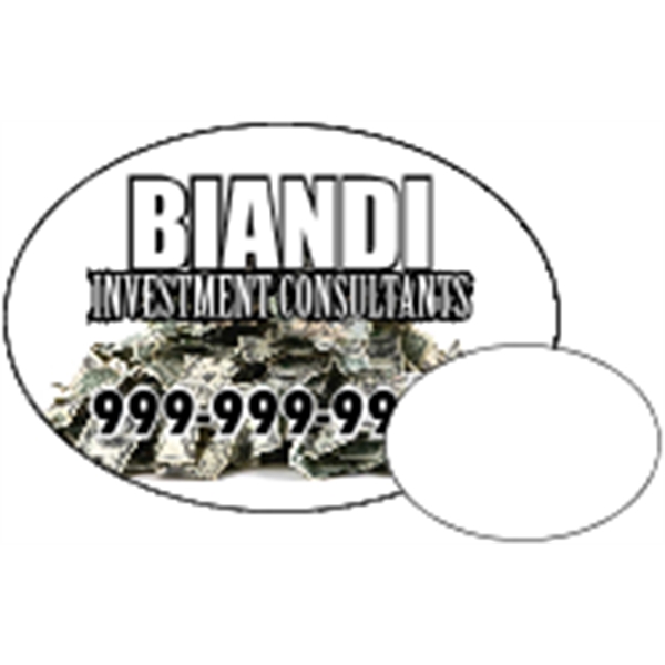 1.5" x 2.125" oval shaped magnet with 4CP customization.... from ASI 89910 Stouse, LLC