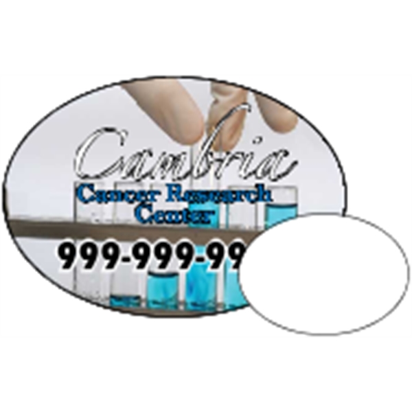 1.5" x 2.125" oval shaped magnet with 4CP customization.... from ASI 89910 Stouse, LLC