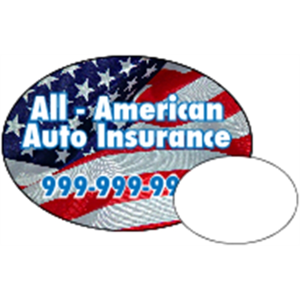 1.5" x 2.125" oval shaped magnet with 4CP customization.... from ASI 89910 Stouse, LLC