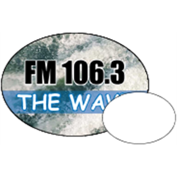 1.5" x 2.125" oval shaped magnet with 4CP customization.... from ASI 89910 Stouse, LLC