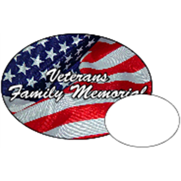 1.5" x 2.125" oval shaped magnet with 4CP customization.... from ASI 89910 Stouse, LLC