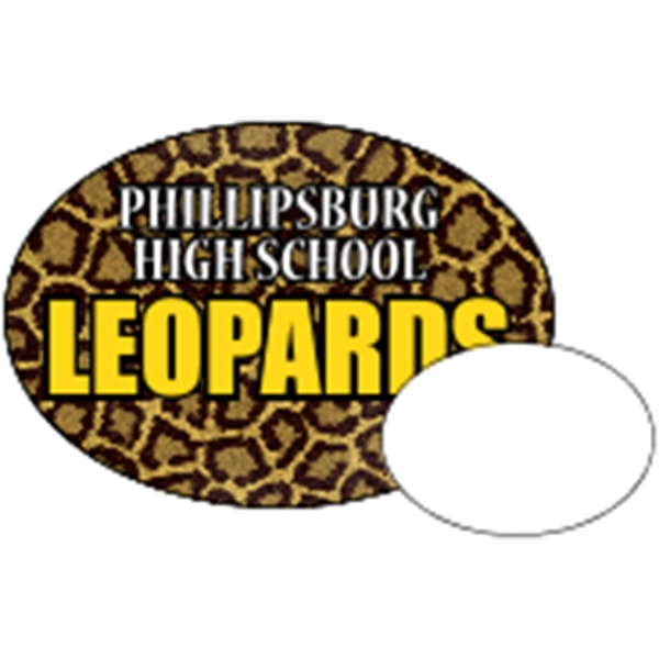 1.5" x 2.125" oval shaped magnet with 4CP customization.... from ASI 89910 Stouse, LLC