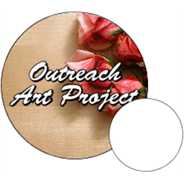 2.5" dia. circle shaped magnet with 4CP customization.... from ASI 89910 Stouse, LLC