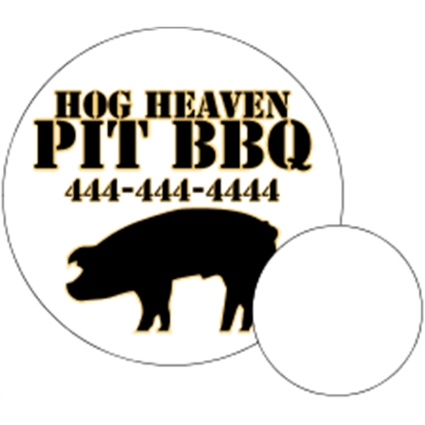 2.5" dia. circle shaped magnet with 4CP customization.... from ASI 89910 Stouse, LLC