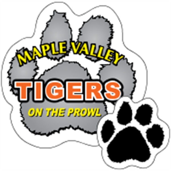 2.25" x 2.25" cat paw shaped magnet with 4CP customization.... from ASI 89910 Stouse, LLC