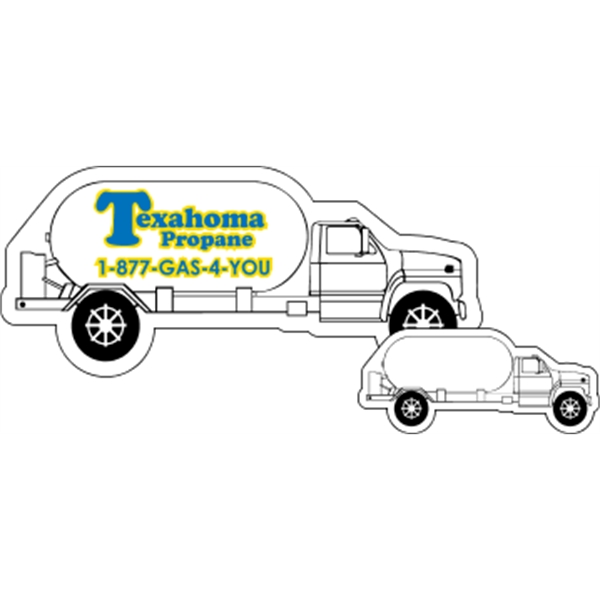 4" x 1.75" propane truck shaped magnet with 4CP customization.... from ASI 89910 Stouse, LLC