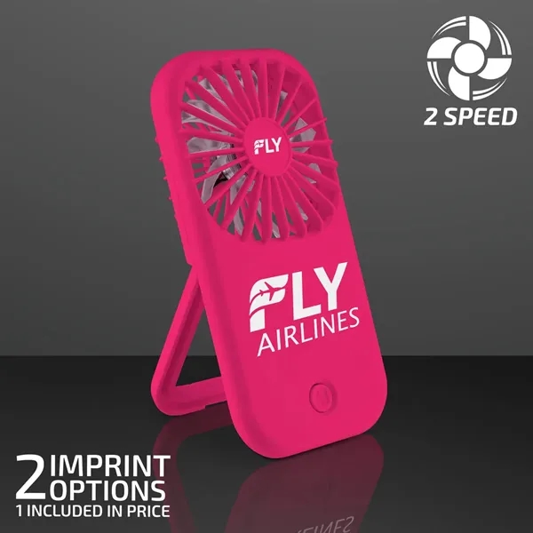 Magenta Pink Fan with Kickstand; Blank & Imprint Pricing... from ASI 34194 ALightPromos
