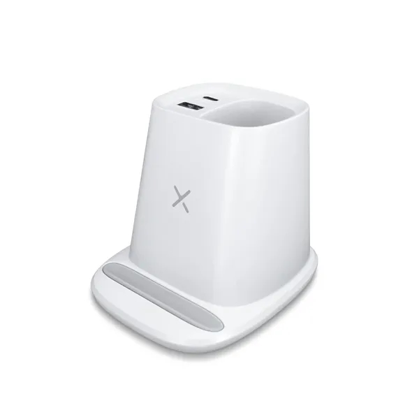 Multifunction Desktop Charger features a 5-watt wireless charger, 2 USB Charging... from ASI 63776 KTI Networks Inc / KTI Promo