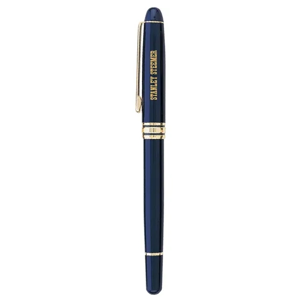 Cap off ballpoint pen with elegant enamel finish brass barrel.... from ASI 31517 Admart Products / Admart Line