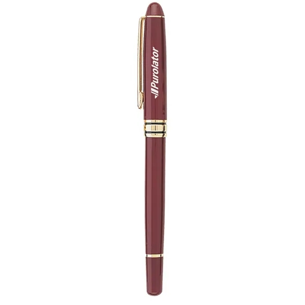 Cap off ballpoint pen with elegant enamel finish brass barrel.... from ASI 31517 Admart Products / Admart Line