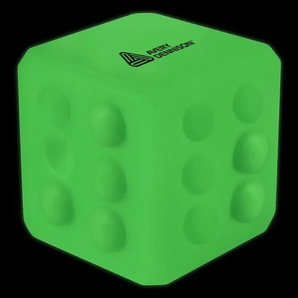 Glow-in-the-dark silicone fidget ball push/pop dimpled surface.... from ASI 63549 Jornik Manufacturing Corp