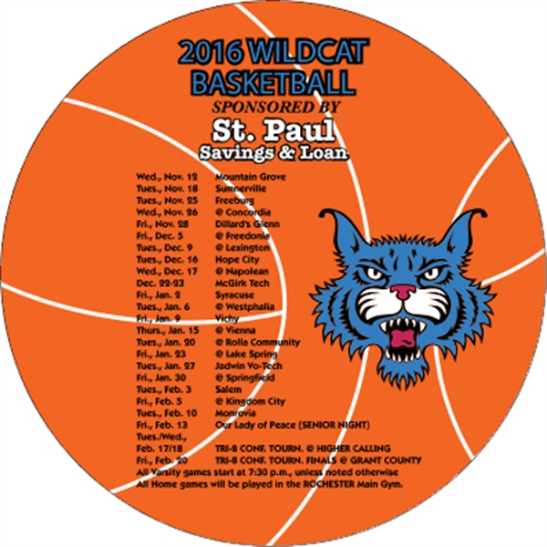5.5" dia. circle-shaped basketball magnet with four color process printing.... from ASI 89910 Stouse, LLC
