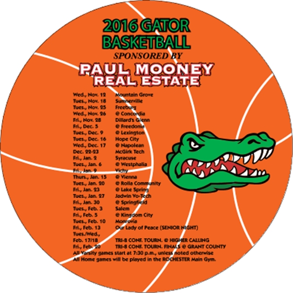 5.5" dia. circle-shaped basketball magnet with four color process printing.... from ASI 89910 Stouse, LLC