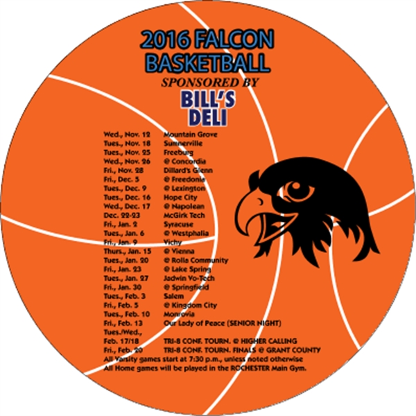5.5" dia. circle-shaped basketball magnet with four color process printing.... from ASI 89910 Stouse, LLC