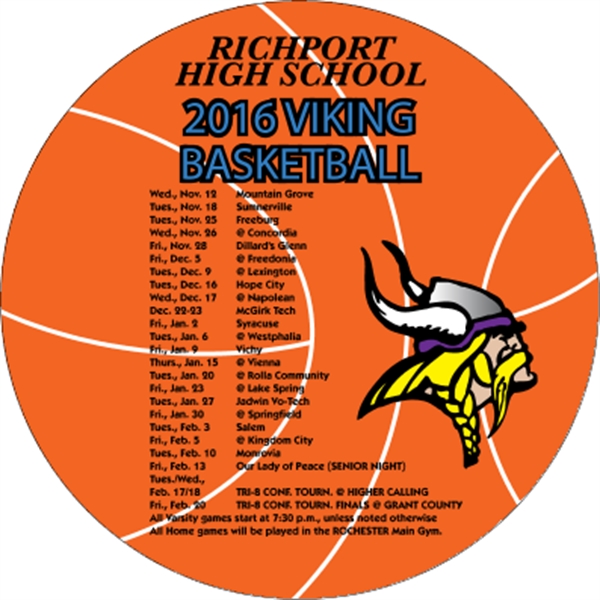 5.5" dia. circle-shaped basketball magnet with four color process printing.... from ASI 89910 Stouse, LLC