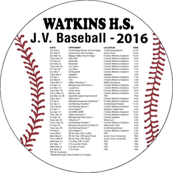 5.5" dia. circle-shaped baseball magnet with four color process printing.... from ASI 89910 Stouse, LLC