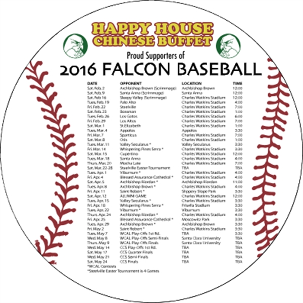 5.5" dia. circle-shaped baseball magnet with four color process printing.... from ASI 89910 Stouse, LLC