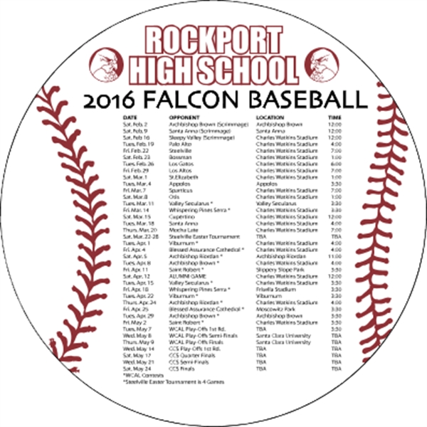 5.5" dia. circle-shaped baseball magnet with four color process printing.... from ASI 89910 Stouse, LLC