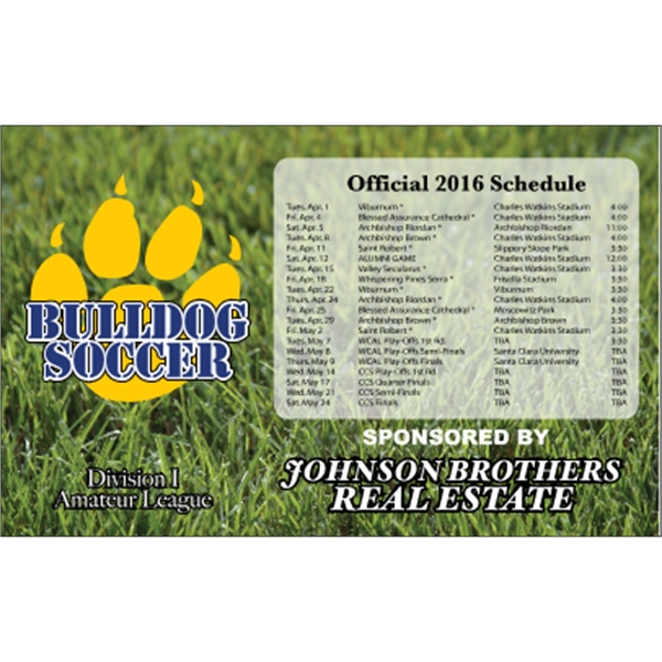 5.625" x 3.5" schedule magnet with square corners and digitally printed,... from ASI 89910 Stouse, LLC