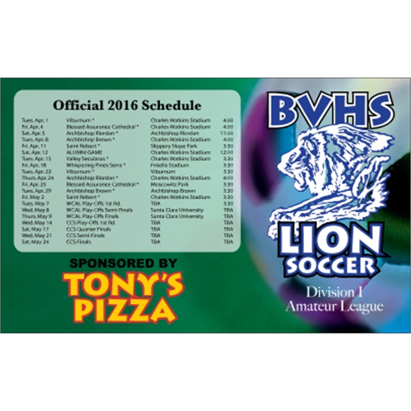 5.625" x 3.5" schedule magnet with square corners and digitally printed,... from ASI 89910 Stouse, LLC