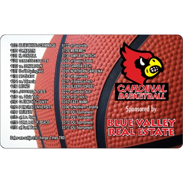 5.625" x 3.5" schedule magnet with round corners and digitally printed,... from ASI 89910 Stouse, LLC