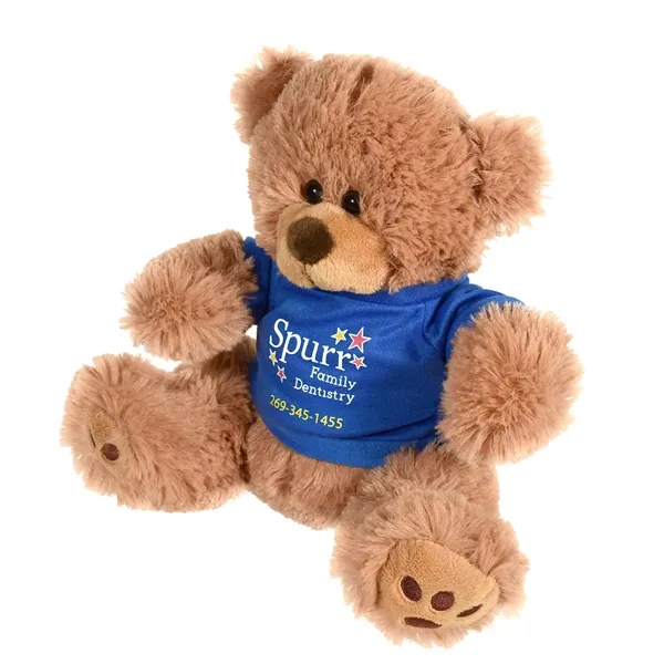 Stuffed teddy bear with embroidered paws and t-shirt.... from ASI 68507 The Magnet Group / Perfect Line