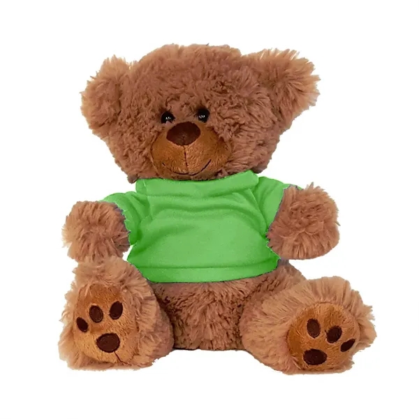 Stuffed teddy bear with embroidered paws and t-shirt.... from ASI 68507 The Magnet Group / Perfect Line