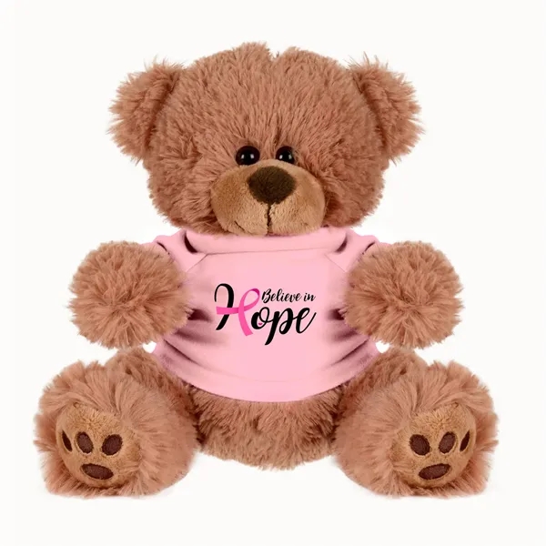 Stuffed teddy bear with embroidered paws and t-shirt.... from ASI 68507 The Magnet Group / Perfect Line