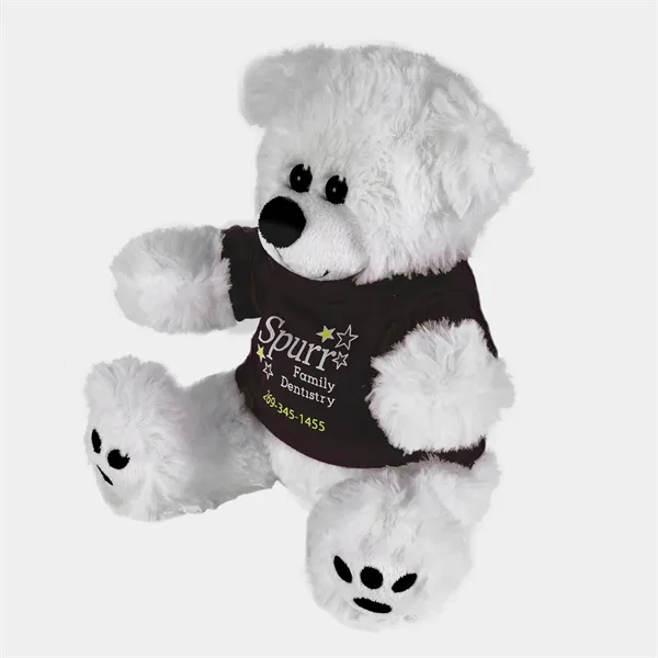 Stuffed teddy bear with embroidered paws and t-shirt.... from ASI 68507 The Magnet Group / Perfect Line