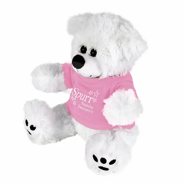 Stuffed teddy bear with embroidered paws and t-shirt.... from ASI 68507 The Magnet Group / Perfect Line