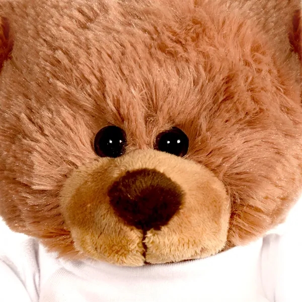 Cuddly, soft plush teddy bear with embroidered paws and hoodie.... from ASI 68507 The Magnet Group / Perfect Line