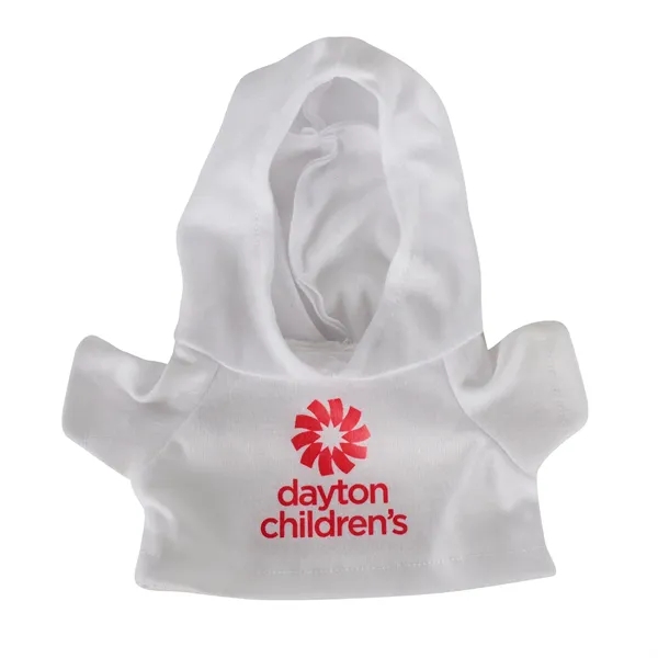 Cuddly, soft plush teddy bear with embroidered paws and hoodie.... from ASI 68507 The Magnet Group / Perfect Line